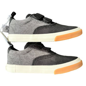 NWT Old Navy Velcro Toddler Shoes Black Gray 9